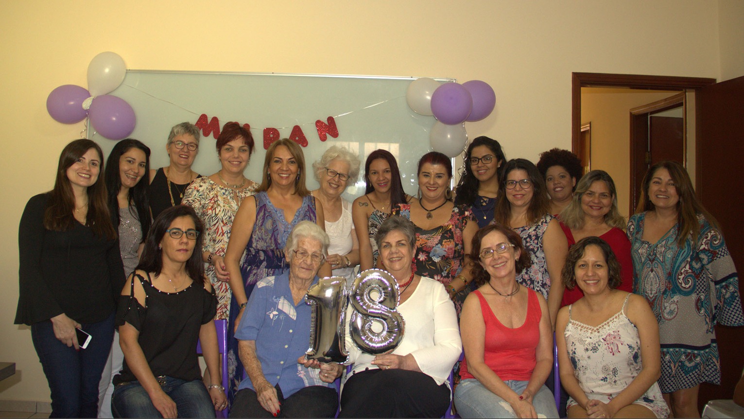 Algumas das Associadas Mupan na celebração dos 18 anos.