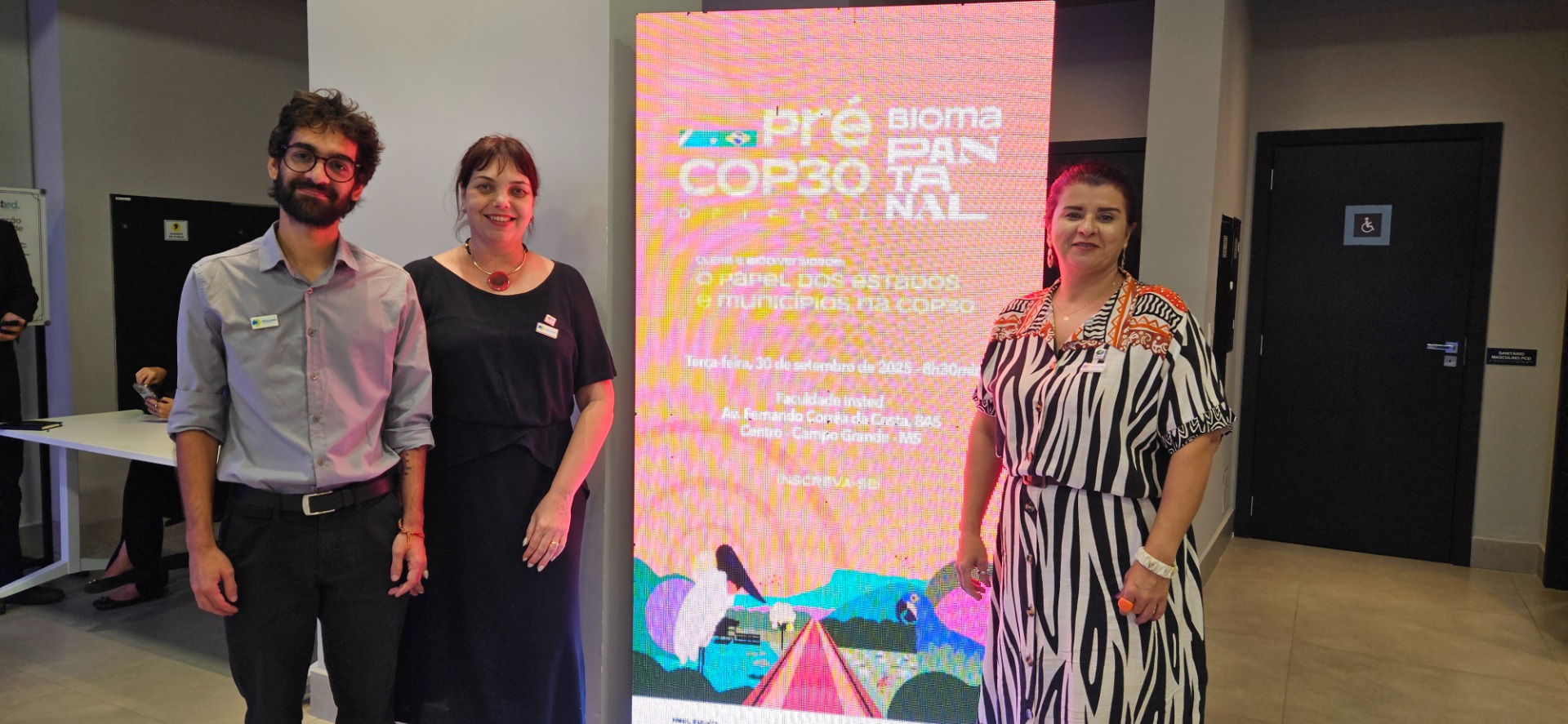 Edmundo Dantes, Rafaela Nicola e Áurea Garcia durante Pré COP30 Bioma Pantanal